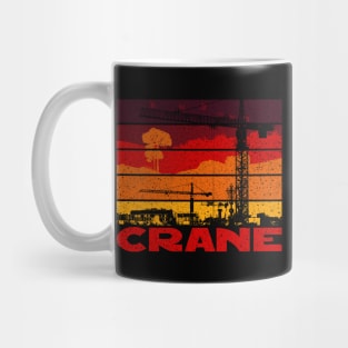 Orange Crane Industry Machine Industrial Retro Gift Mug